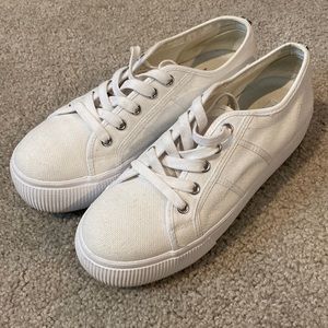 Steve Madden Platform White Sneakers